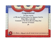 2025 Historical Autographs Founding Fathers Ethan Allen Signed Trading Card (Third Party Guaranteed)