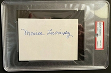 Monica Lewinsky Signed 4 x 5.5 Segment w/ Auto Gem Mint 10! (PSA/DNA Encapsulated)