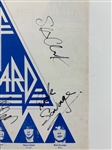 Def Leppard Group Signed 11 x 11 Album Insert (5 Sigs)(Epperson/REAL)