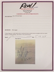 Rolling Stones: Mick Jagger Signed 3 x 3 Page (Epperson/REAL LOA)