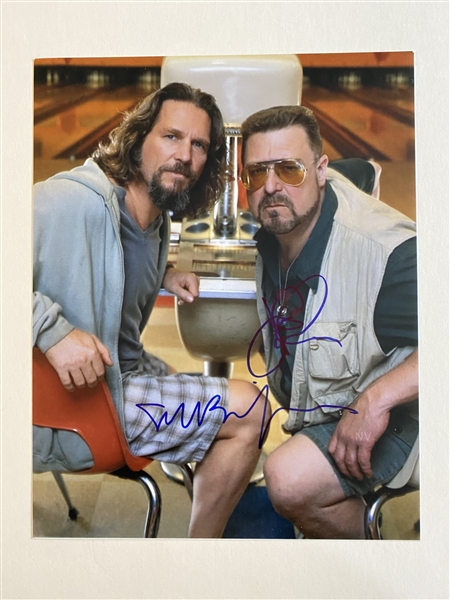 Big Lebowski: Jeff Bridges & John Goodman Signed 11" x 14" Photo (JSA)(Ulrich Collection)