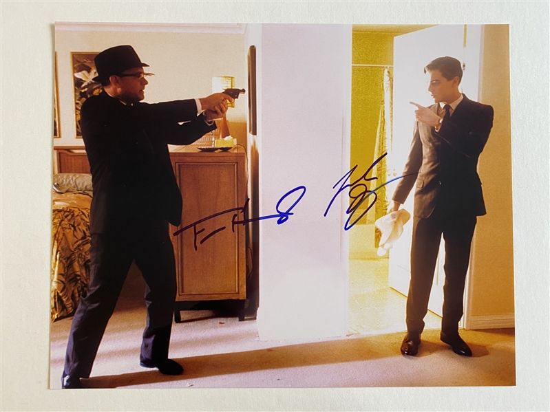 Tom Hanks & Leonardo DiCaprio Signed 11" x 14" Catch Me If You Can Photo (JSA LOA)(Ulrich Collection)