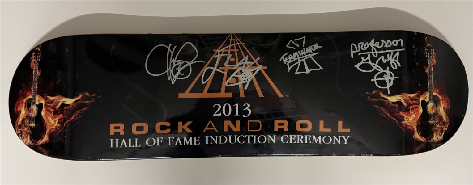 Public Enemy Group Signed Rock & Roll HOF Skateboard Deck (4 Sigs)(JSA)(Ulrich Collection)