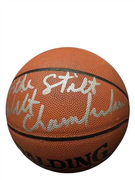 Wilt Chamberlain Signed NBA Basketball w/ RARE "Wilt The Stilt" Inscription (Third Party Guaranteed)(Ulrich Collection)