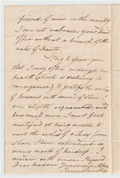Ram Mohan Roy Signed & Handwritten 1832 Letter (Third Party Guaranteed)