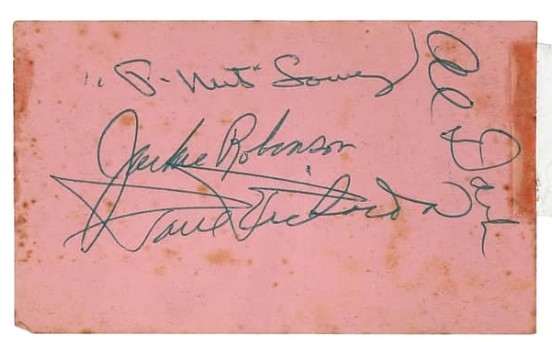 Jackie Robinson Near-Mint Signed 3" x 5" Index Card (Beckett/BAS)
