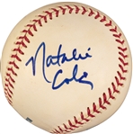 Natalie Cole Signed OLM Baseball (JSA LOA)