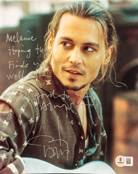 Johnny Depp Signed 8" x 10" Chocolat Photo (Beckett/BAS)