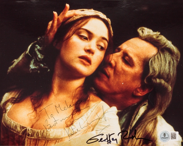 Kate Winslet & Geoffrey Rush Signed 8" x 10" from "Quills" (Beckett/BAS)