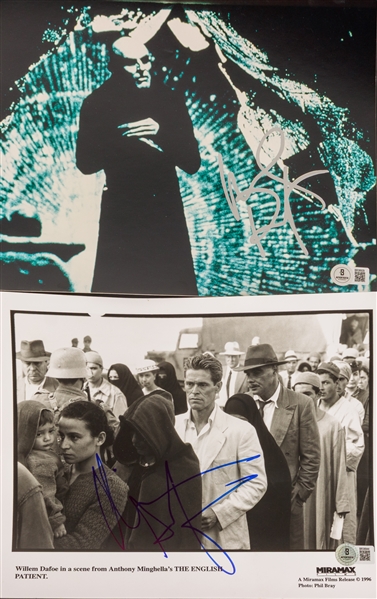 Willem Dafoe Lot of 2 Signed 8" x 10" Photos (Beckett/BAS)