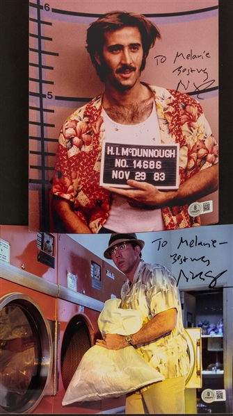 Nicolas Cage Lot of Two Signed 8" x 10" Photos (Beckett/BAS)