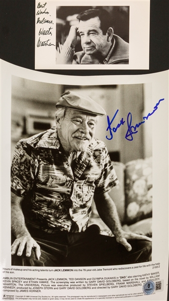 Jack Lemmon & Walter Matthew Signed Grumpy Old Men Lot of Two (Beckett/BAS)