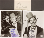 Burgess Meredith Lot of 3 Signed Items (Beckett/BAS)