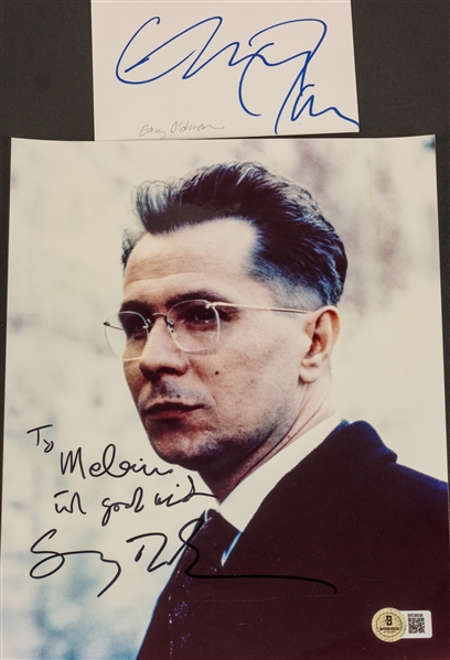 Gary Oldman Lot of 2 Signed Items (Beckett/BAS)
