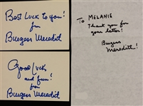 Burgess Meredith Lot of 3 Signed Items (Beckett/BAS)