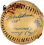 Sandlot Cast Signed Custom Replica Baseball (8 Sigs)(JSA)