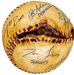 Sandlot Cast Signed Custom Replica Baseball (8 Sigs)(JSA)