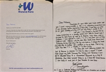 Star Wars Lot of Two (2) Letters from Jeremy Bulloch & Warwick Davis (Beckett/BAS)