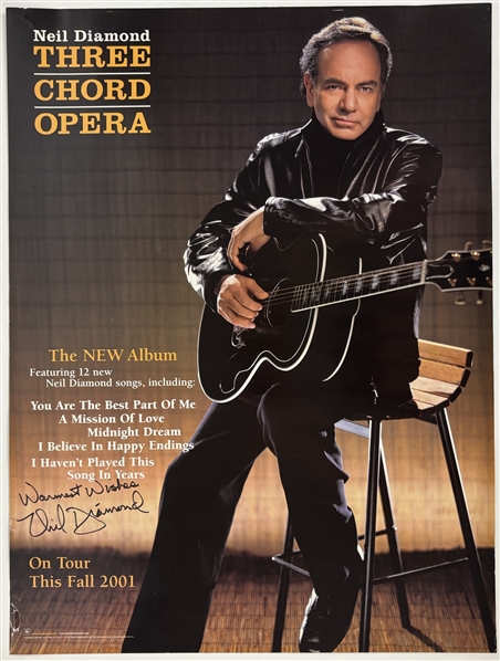 Neil Diamond Signed 18" x 24" Concert Poster (Beckett/BAS)