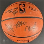 2016-17 Golden State Warriors Team Signed Spalding Composite Model Basketball with 22 Sigs Incl. Curry, Thompson, Green, etc. (World Champs)(Beckett/BAS LOA)