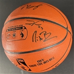 2016-17 Golden State Warriors Team Signed Spalding Composite Model Basketball with 22 Sigs Incl. Curry, Thompson, Green, etc. (World Champs)(Beckett/BAS LOA)