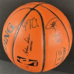 2016-17 Golden State Warriors Team Signed Spalding Composite Model Basketball with 22 Sigs Incl. Curry, Thompson, Green, etc. (World Champs)(Beckett/BAS LOA)