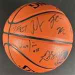 2016-17 Golden State Warriors Team Signed Spalding Composite Model Basketball with 22 Sigs Incl. Curry, Thompson, Green, etc. (World Champs)(Beckett/BAS LOA)