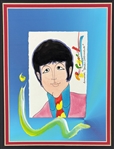 The Beatles: Ron Campbell Signed Original McCartney Drawing in Custom Matting with Record (Campbell COA)