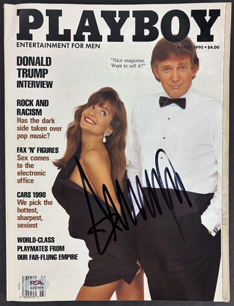 President Donald Trump Rare Signed Playboy Magazine (PSA/DNA)