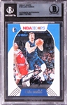 Luka Doncic Signed 2020-21 Hoops Basketball Card (Beckett/BAS Encapsulated)