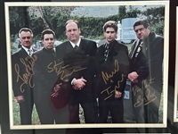 Sopranos: Multi-Signed Photographs in Commemorative Framed Display Inc. James Gandolfini! (PSA/DNA)(Third Party Guaranteed)