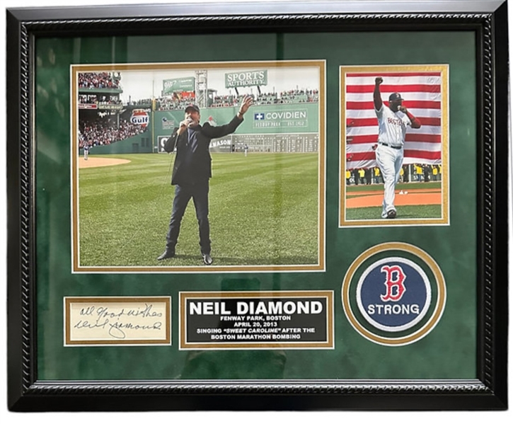 Neil Diamond Signed Page in Framed Display (Third Party Guaranteed)