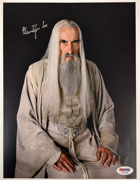 Christopher Lee Rare Signed 8" x 10" Saruman LOTR Photograph (PSA/DNA)