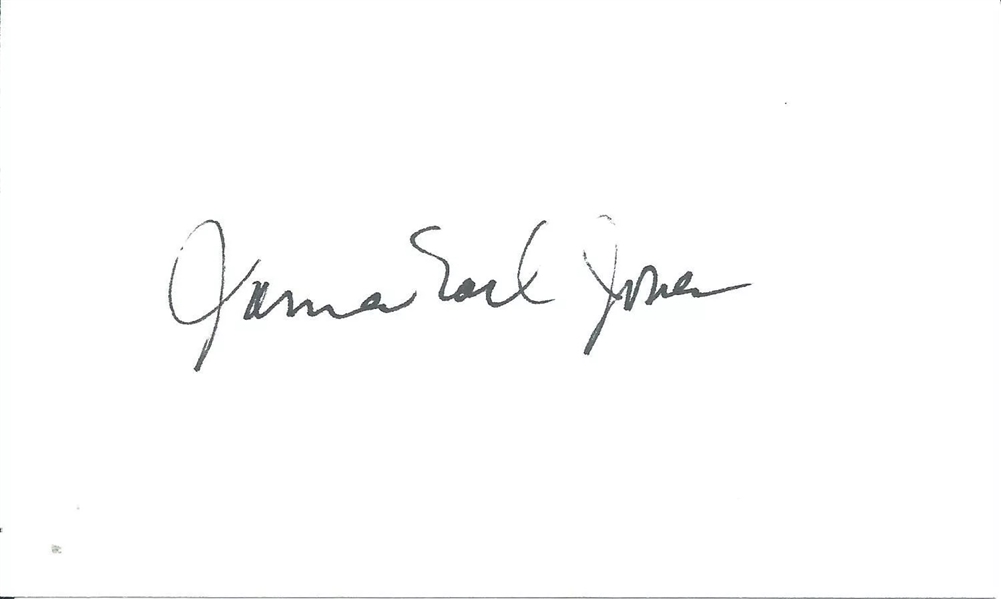 Star Wars: James Earl Jones Signed 3" x 5" Index Card (Third Party Guaranteed)