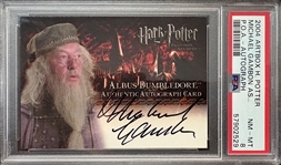 2004 Artbox Harry Potter and the Prisoner of Azkaban Michael Gambon Autograph - PSA NM 8 POP 3