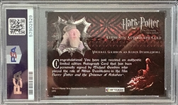 2004 Artbox Harry Potter and the Prisoner of Azkaban Michael Gambon Autograph - PSA NM 8 POP 3
