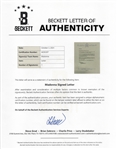 Madonna Hand Signed Letter with Great Signature! (Beckett/BAS)