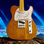 Bruce Springsteen Gorgeous Signed Woodgrain Custom Telecaster Guitar! (JSA)