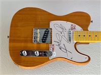 Bruce Springsteen Gorgeous Signed Woodgrain Custom Telecaster Guitar! (JSA)