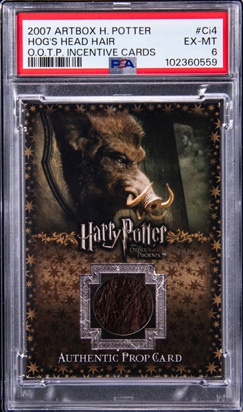 2007 Artbox Harry Potter Order of the Phoenix Case Incentives Ci4 Hogs Head Hair LE /88 Prop Card - PSA 6 POP 1