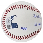 Aaron Judge Signed Limited Edition OML Baseball with 2012 Rookie Year Handwritten Stats (MLB & Fanatics Holos)