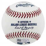 Aaron Judge Signed Limited Edition OML Baseball with 2012 Rookie Year Handwritten Stats (MLB & Fanatics Holos)