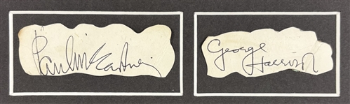 The Beatles Group Signed Cuts in Framed Display (Beckett/BAS LOA)