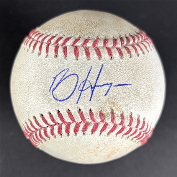 Bryce Harper Game Used & Signed OML Baseball :: Used 7-20-2024 PHI vs PIT :: Harper Home Run Game (MLB Holo & PSA/DNA)