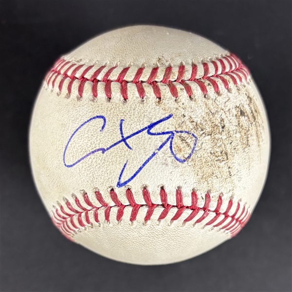 Shohei Ohtani Signed & Game Used OML Baseball from 5-05-2024 Game vs. Braves :: 2 HR Game! (MLB Holo)(PSA/DNA LOA)