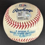 Mookie Betts Signed & Game Used OML Baseball from 5-3-2024 Game vs. Braves (PSA & MLB Holo)