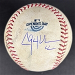 Clayton Kershaw Game Used & Signed OML Baseball :: Used 3-28-2019 in Opening Day Game LAD vs. AZ ! (MLB Authentication & PSA/DNA)