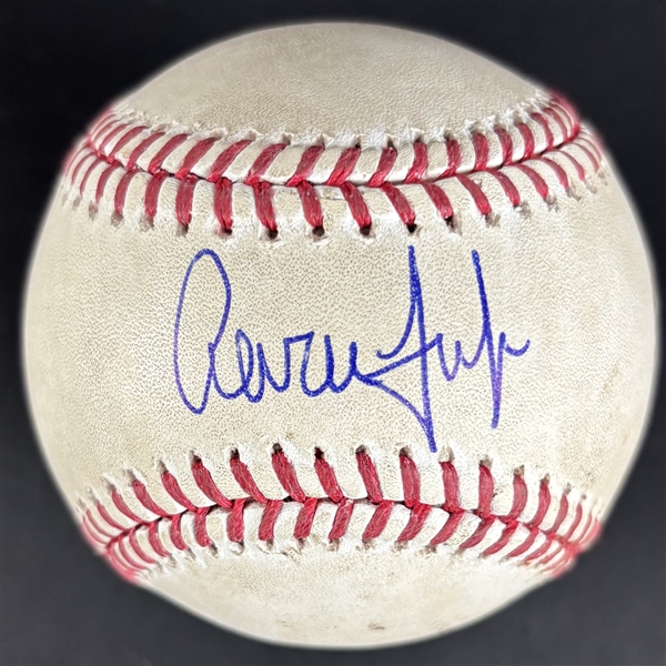 Aaron Judge Signed & Game Used 5/3/2018 OML Baseball vs. Astros :: Ball Hit for Ground Out by Judge! (PSA/DNA & MLB)