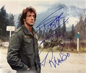 Sylvester Stallone Signed 16 x 20 Rambo First Blood Photograph w/ Rambo Inscription (ASI & Third Party Guaranteed)