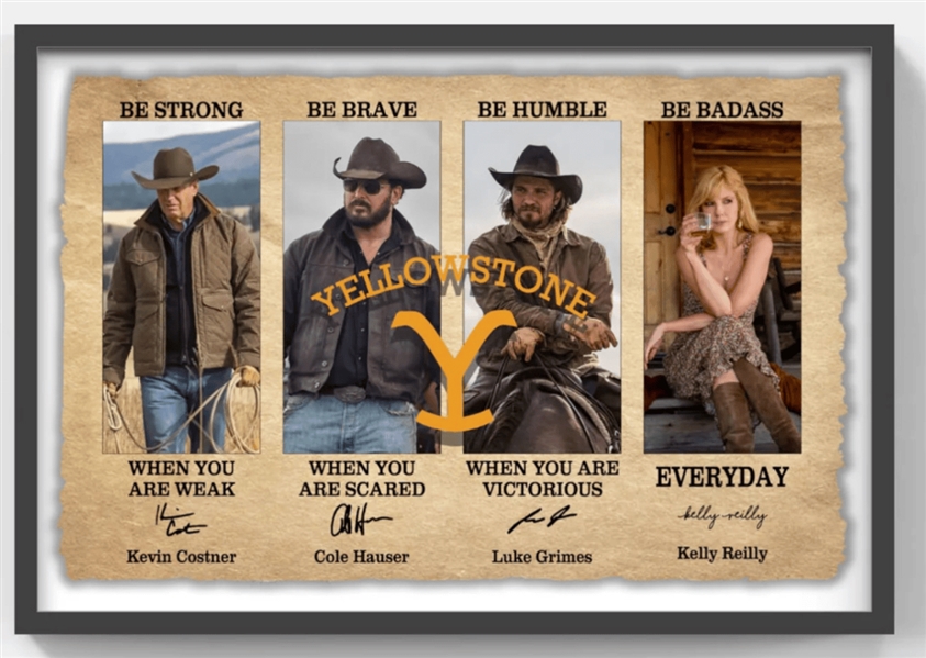 Yellowstone Framed Display w/ Facsimile Signatures 